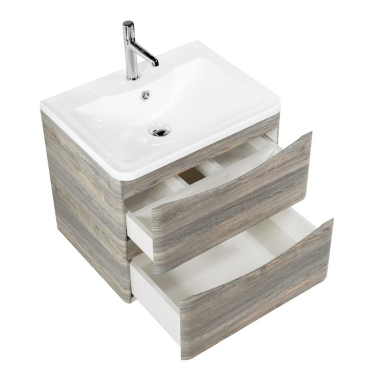 База под раковину подвесная с двумя выкатными ящиками 600x450x570 BelBagno ACQUA-600-2C-SO-BL