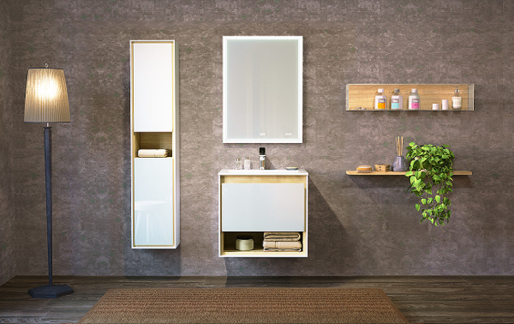 Комплект мебели для ванной Glass 65 подвесной