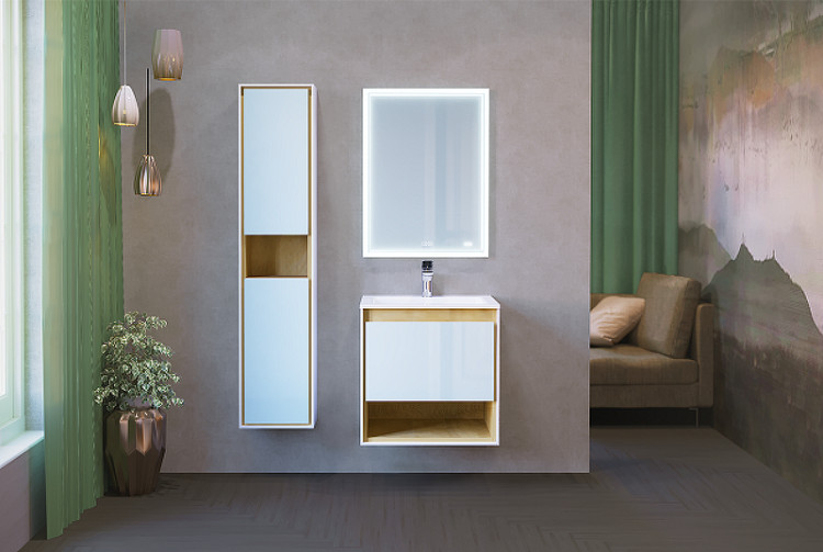 Комплект мебели для ванной Glass 65 подвесной