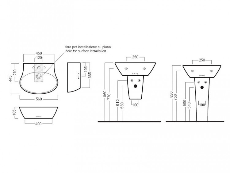 Раковина Hatria Nido 56 YOTT