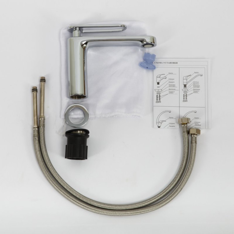 Смеситель для раковины однорычажный, без донного клапана Cezares MOMENTO-LS-01-W0