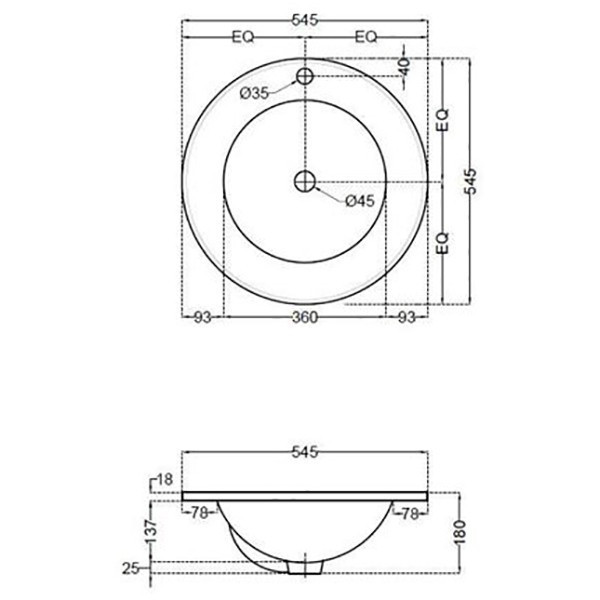 Раковина Jaquar Fusion 55 FSS-WHT-29601