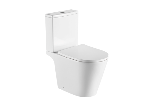 Унитаз-компакт напольный безободковый с бачком Aquatek БЕТТА AQ1363B-00 640*365*790 мм, горизонтальный выпуск, тонкое сиденье с механизмом плавного закрывания, крепеж