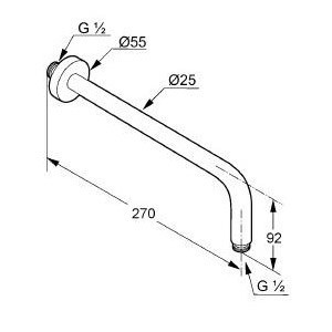 Кронштейн для верхнего душа Kludi A-Qa 6651305-00