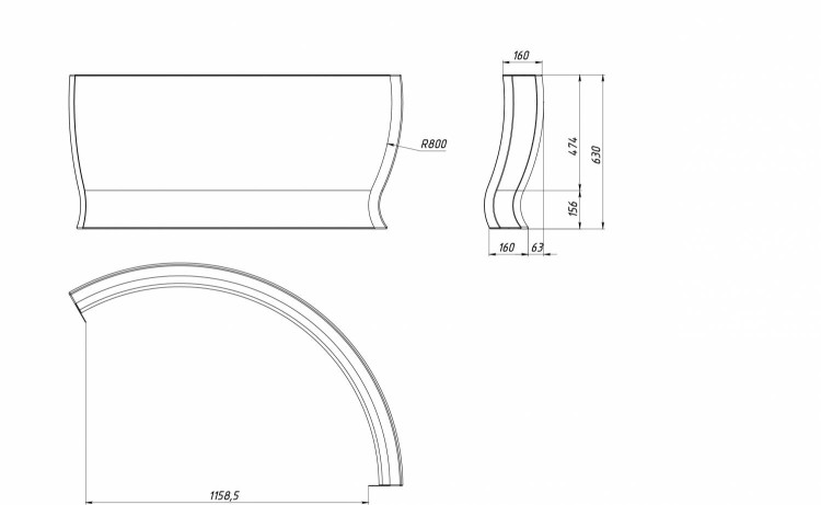Панель 1Marka OMEGA New комплект из 3 элементов