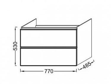 Тумба под раковину Jacob Delafon Odeon Up 80 подвесная