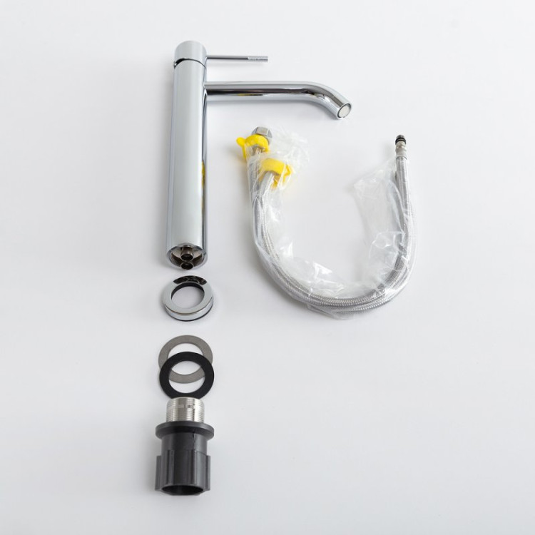 Смеситель для накладной раковины без донного клапана Cezares RELAX-LC1-01-W0