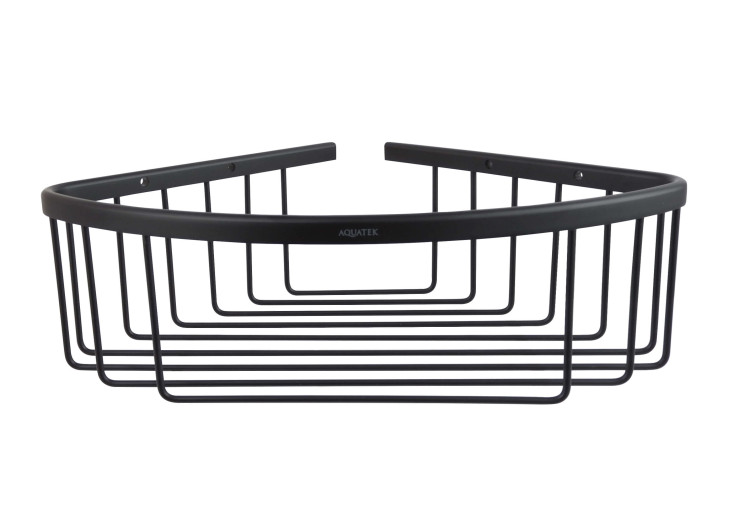 Угловая полка Aquatek матовый черный AQ4006MB Вега