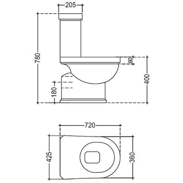 Унитаз компакт Jaquar Queen s QNS-WHT-7751P