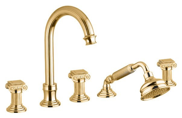 Смеситель на борт ванны с выдвижным душем и переключателем OLIMP-BVD Cezares OLIMP-BVD-01-Sw