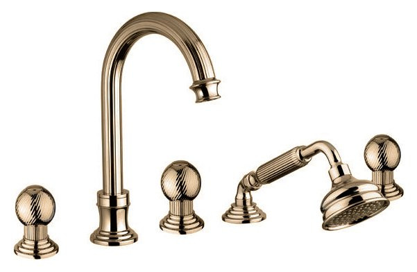 Смеситель на борт ванны с выдвижным душем и переключателем OLIMP-BVD Cezares OLIMP-BVD-01-Sw