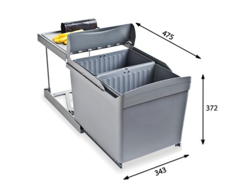 Система сортировки мусора ALBIO 30 2X16 L ALVEUS,