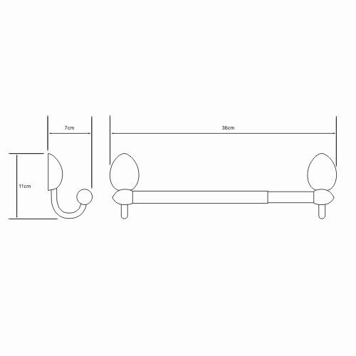 WasserKRAFT Аксесс Weser K-8622, 32см Держатель д/бумажных полотенец (блистер), хром, WasserKRAFT