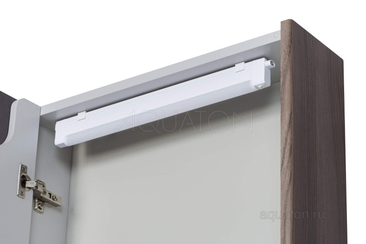Зеркальный шкаф Aquaton Сильва 50 дуб макиато 1A215502SIW5L