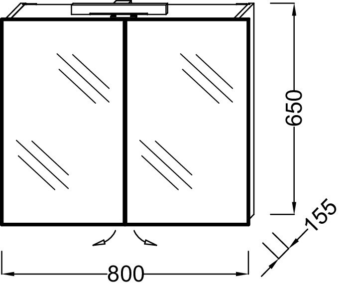 Зеркальный шкаф Jacob Delafon PRESQU'ILE EB928-J5