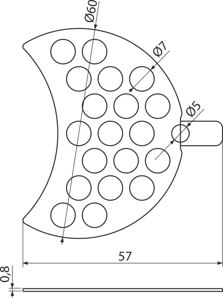 Pешетка (A491CR, A492CR) Alcadrain P185-ND