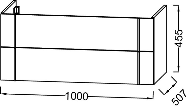 Мебель 100 см для раковины-столешницы 100 cм, белый блестящий Jacob Delafon NOUVELLE VAGUE EB3032-G1C