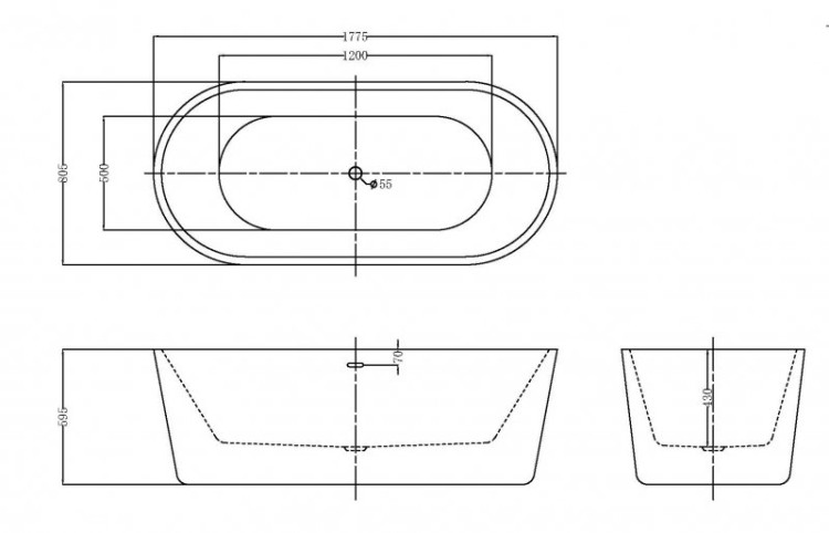 Слив-перелив Cezares BB39-OVF-BRN