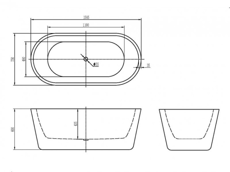 Слив-перелив Cezares BB39-OVF-BRN