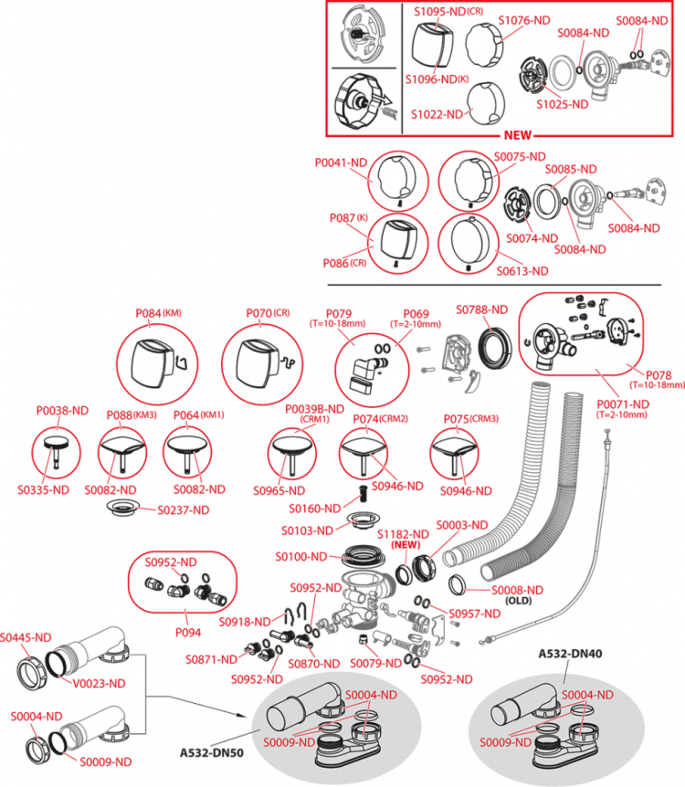 Сифон для гидромассажных ванн, хром Alcadrain A566-112122