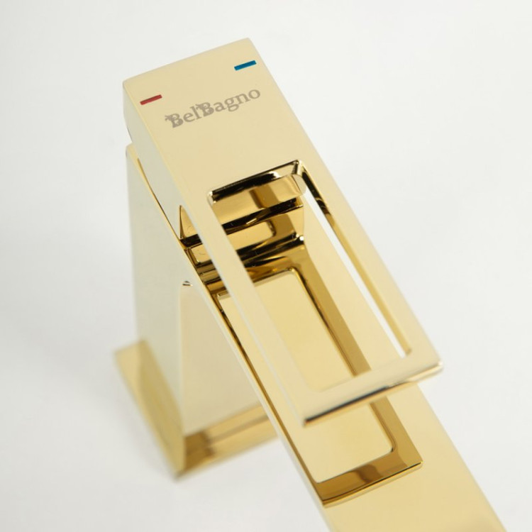 Смеситель раковины с донным клапаном Cezares LUC-LVM-ORO