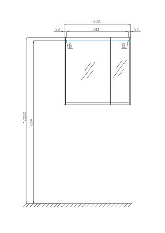 Зеркальный шкаф Aquaton Нортон 80 белый 1A249202NT010