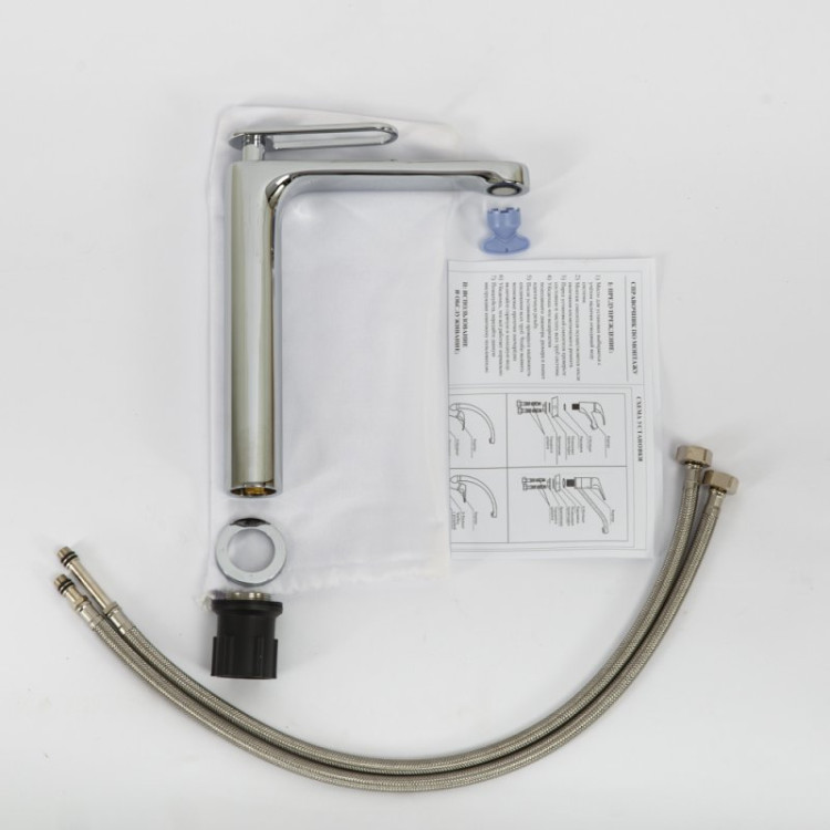 Смеситель для накладных раковин однорычажный, без донного клапана Cezares MOMENTO-LC-01-W0