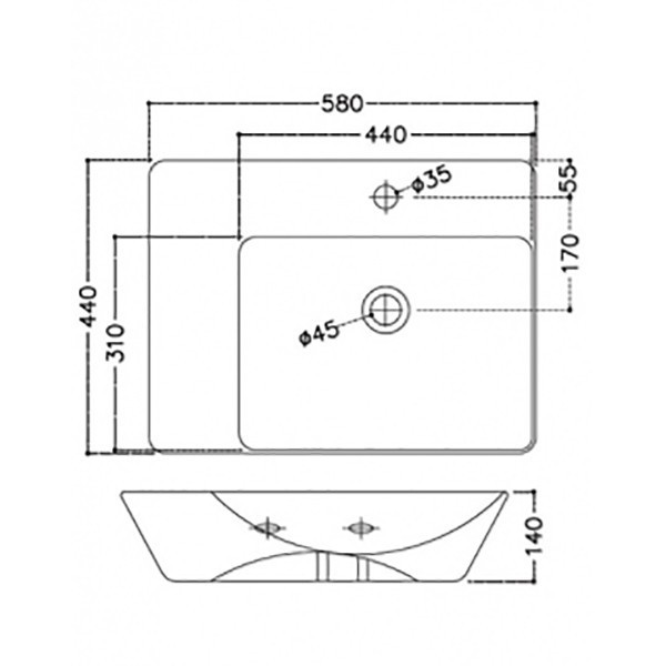 Раковина Jaquar JDS 60 JDS-WHT-25931