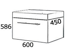 Тумба Astra Form Соло 60 распашные дверцы