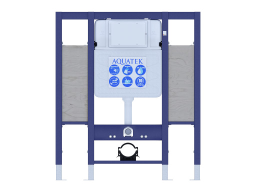 Инсталляция для подвесного унитаза для лиц с ограниченными возможностями (для установки поручней и опор) Aquatek INS-0000015, 1130*950*100 мм