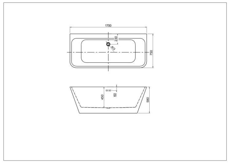 Ванна акриловая отдельностоящая Aquatek AQ-113775WT