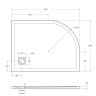 Поддон из искусственного мрамора правосторонний, белый BelBagno TRAY-MR-UNO-RH-120/90-550-35-W-R-BO