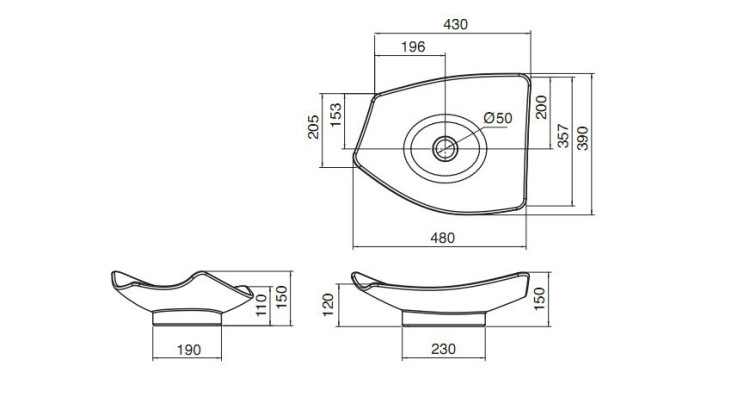 Раковина Scarabeo Kong 8051