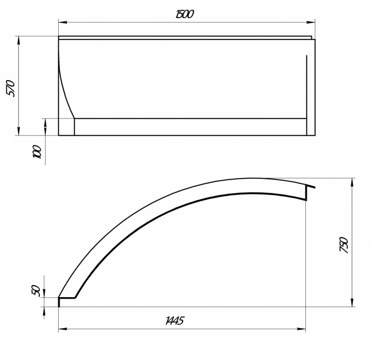 Панель 1Marka PICCOLO 150*75 L