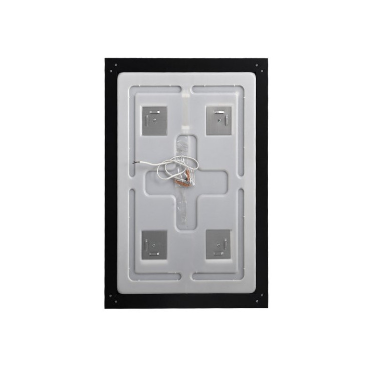 Зеркало в алюминиевой раме со встроенным светильником и сенсорным выключателем по периметру рамы BelBagno SPC-KRAFT-1400-800-SENS-AL