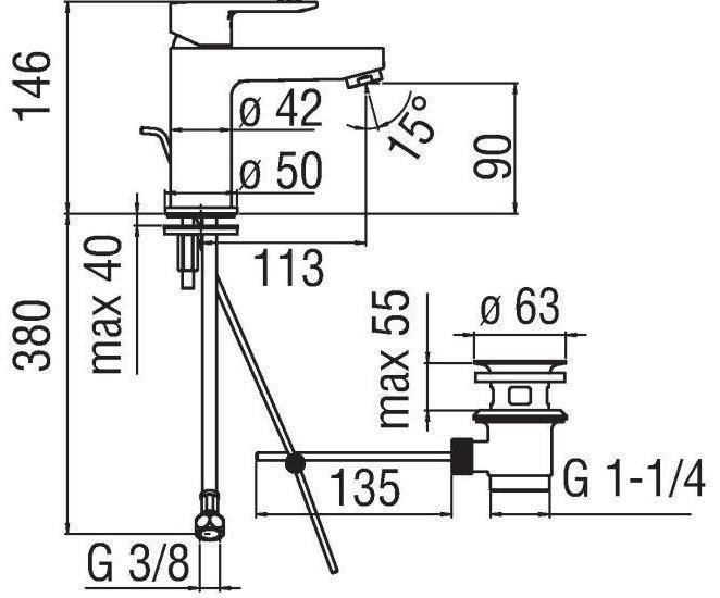 Смеситель для раковины Nobili New Road RD00118/1CR