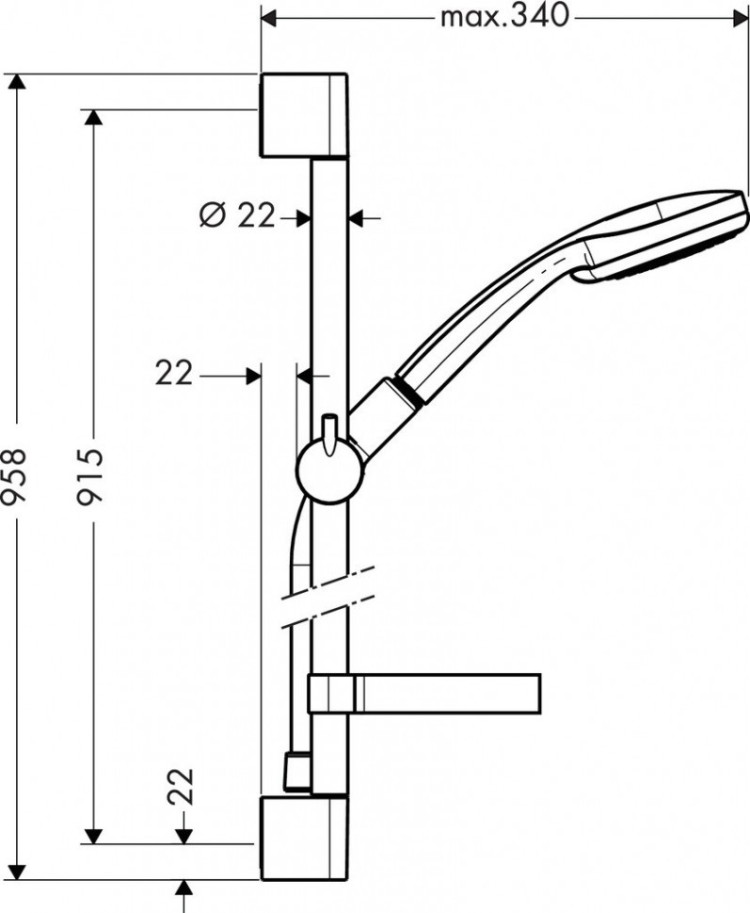 Душевой гарнитур Hansgrohe Croma 27774000