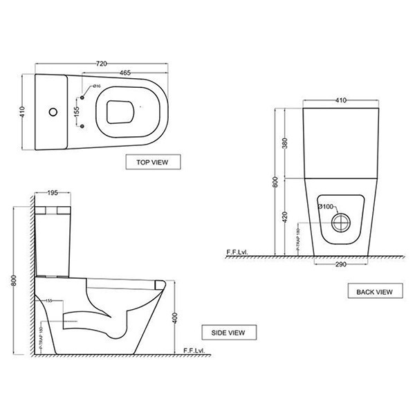 Унитаз компакт Jaquar Vignette VGS-WHT-81751P