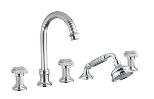 Смеситель на борт ванны с выдвижным душем и переключателем OLIMP-BVD Cezares OLIMP-BVD-02-Sw