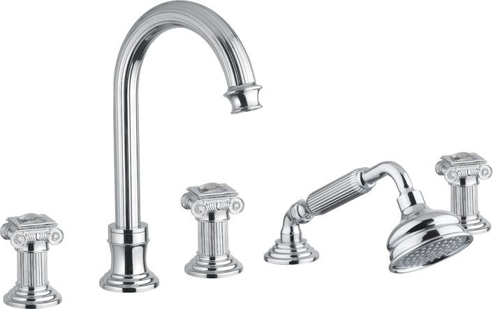 Смеситель на борт ванны с выдвижным душем и переключателем OLIMP-BVD Cezares OLIMP-BVD-02-Sw