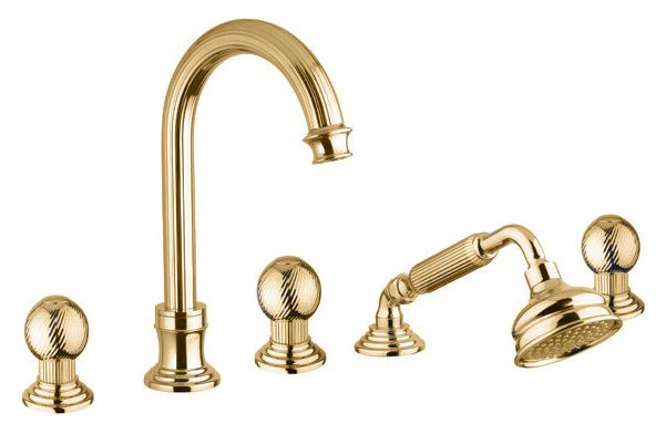 Смеситель на борт ванны с выдвижным душем и переключателем OLIMP-BVD Cezares OLIMP-BVD-02-Sw