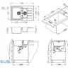 Мойка ALVEUS GRANITAL CADIT 70 CARBON - G91 790 X 500 в компл с 1132822,
