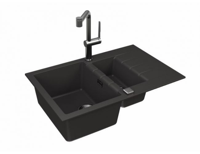 Мойка ALVEUS GRANITAL CADIT 70 CARBON - G91 790 X 500 в компл с 1132822,