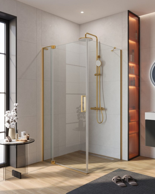 Душевой уголок SLIDER-AH-1 Cezares SLIDER-AH-1-90-70/80-C-GM