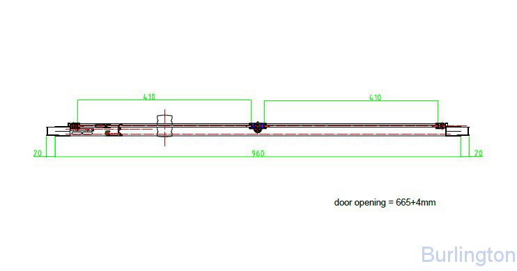 Дверь в нишу Bifold 1000mm