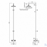 Душевая стойка c внешним термостатом, настенный BT2WS c душевой насадкой 12''