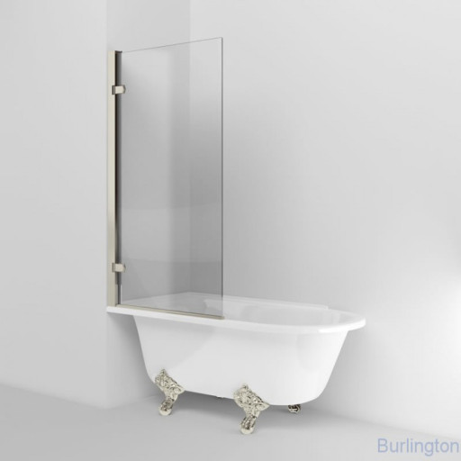 Шторка на ванну, никель