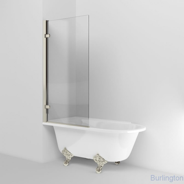 Шторка на ванну, никель