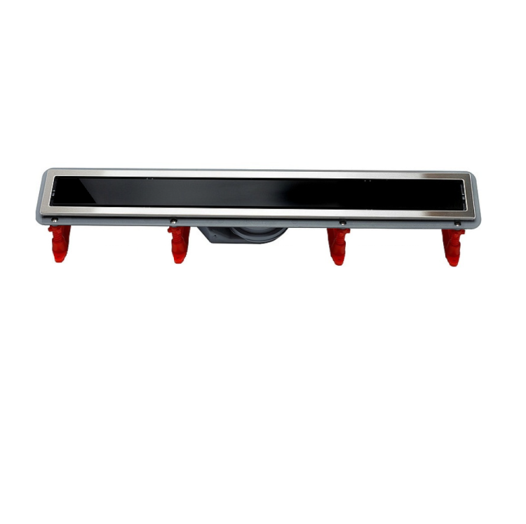 Линейный трап CONFLUO PREMIUM LINE WITH BLACK GLASS 550, двухсторонняя модель PESTAN 13000292