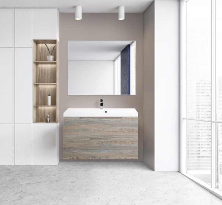 База под раковину подвесная с двумя выкатными ящиками 1000x450x570 BelBagno VITTORIA-1000-2C-SO-PINO-P